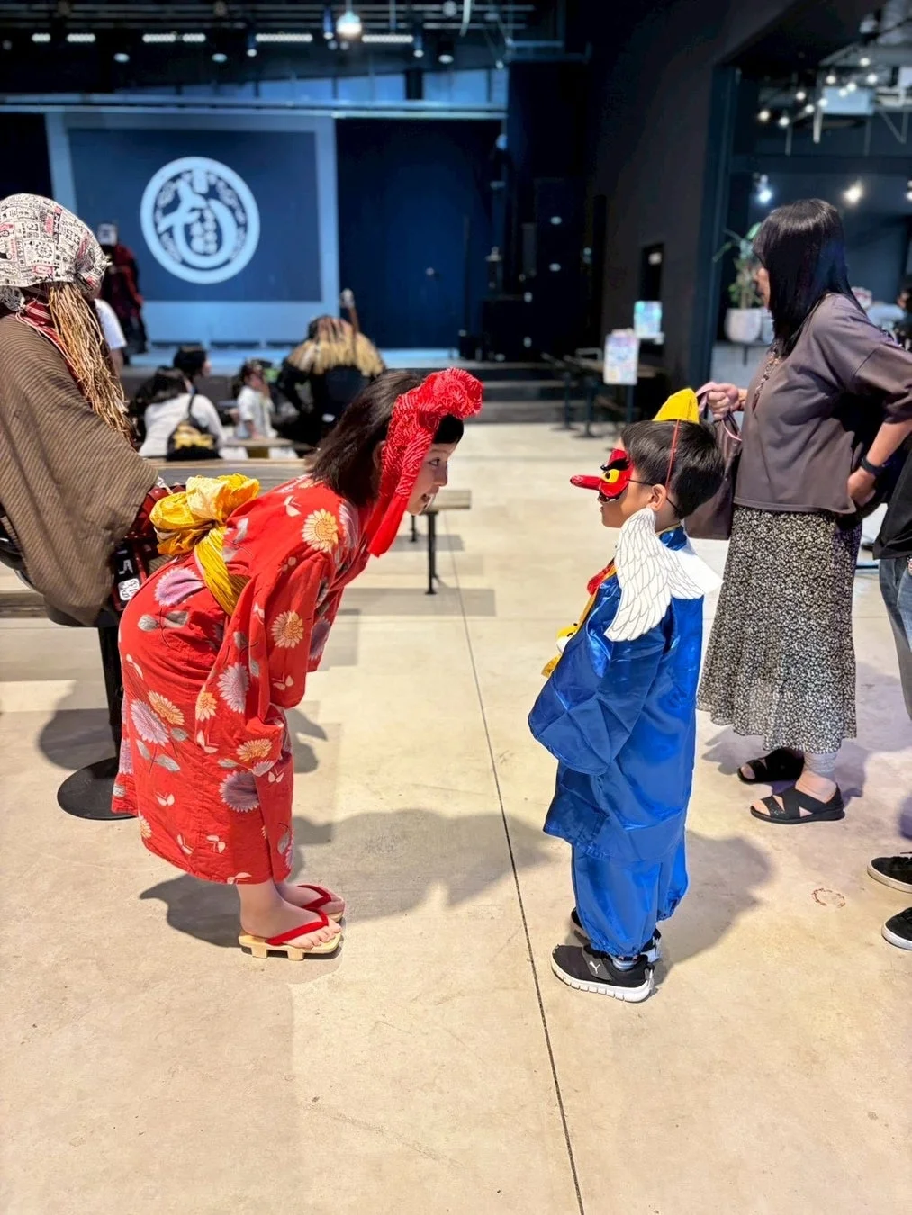 着物,天狗,コスプレ,日本文化,お辞儀,子供,イベント,伝統,下駄,祭り