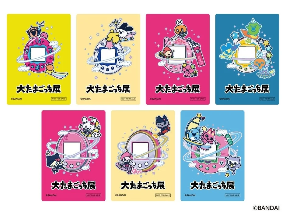たまごっちキャラクターのアクリルカード7種（後半）