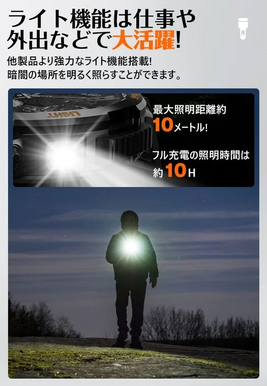 スマートウォッチC68のライト機能