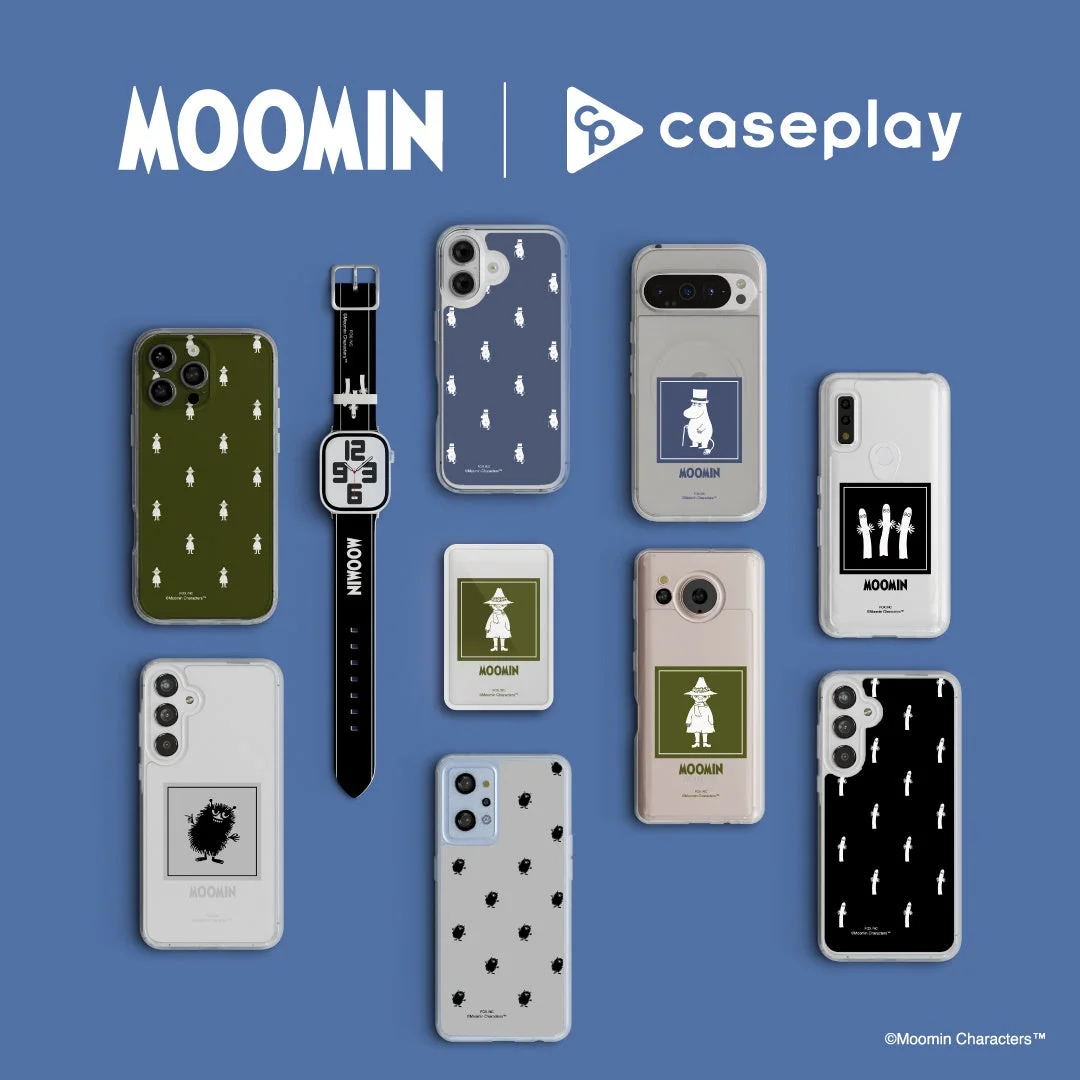 ムーミンとケースプレイのコラボレーションによるスマートフォンケースとスマートウォッチのコレクション画像