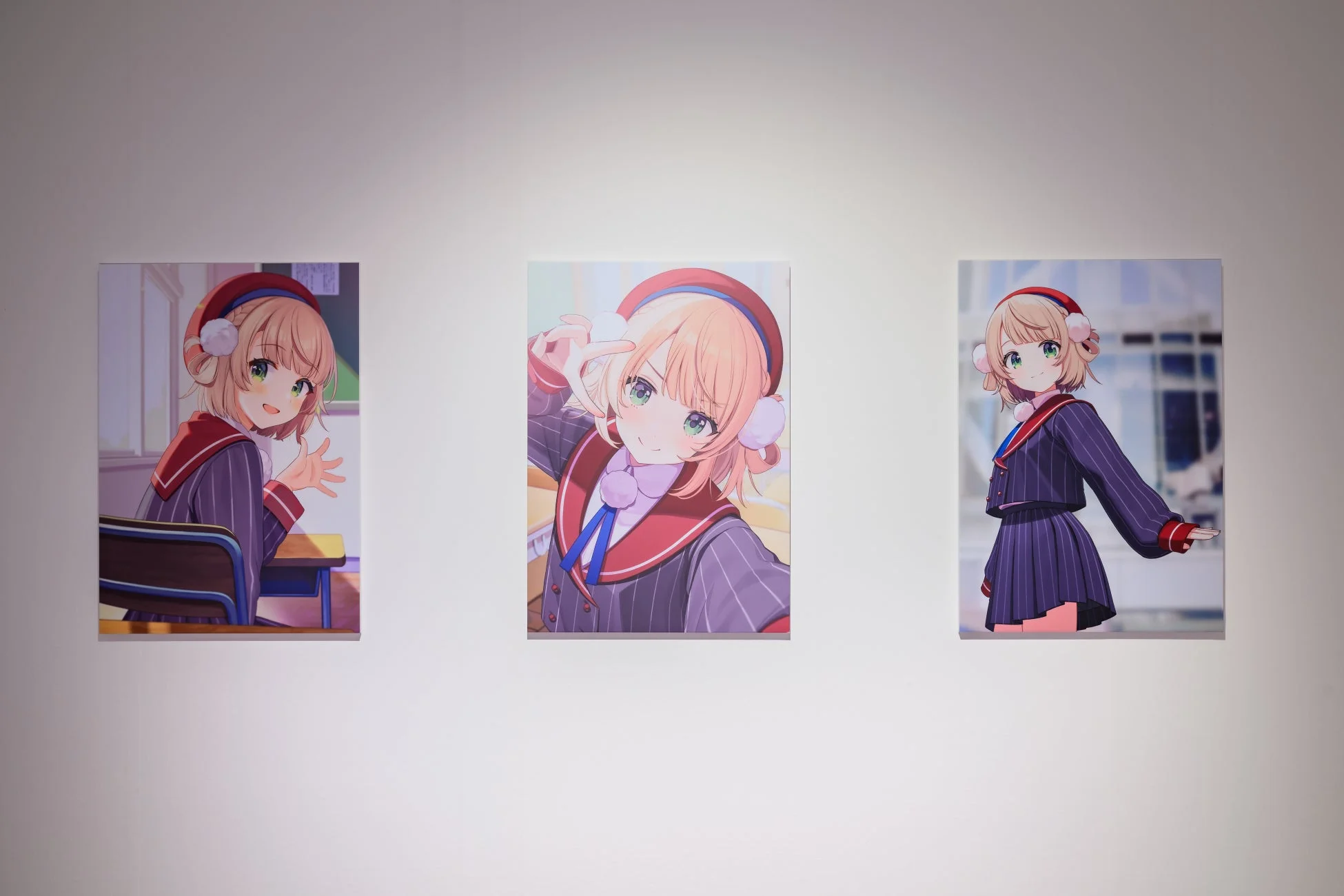 可愛い少女のイラスト展示
