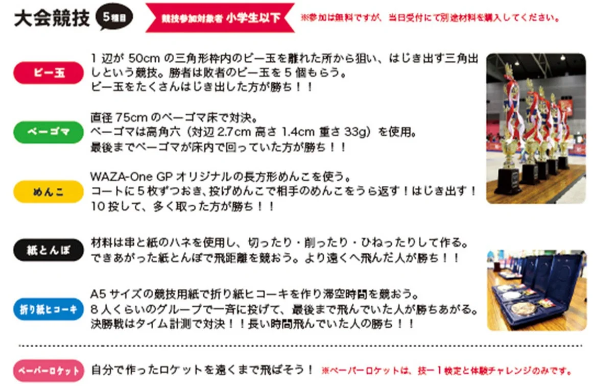 5種目の大会競技