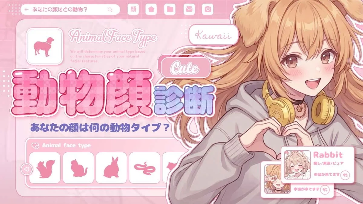 動物顔診断のイメージ
