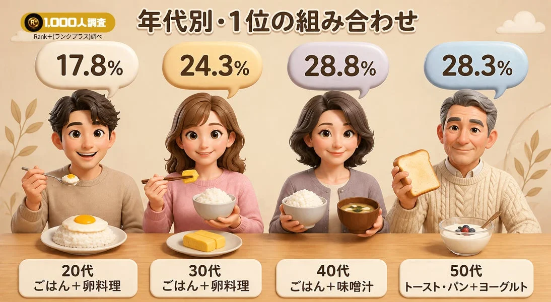 年代別・1位の組み合わせ