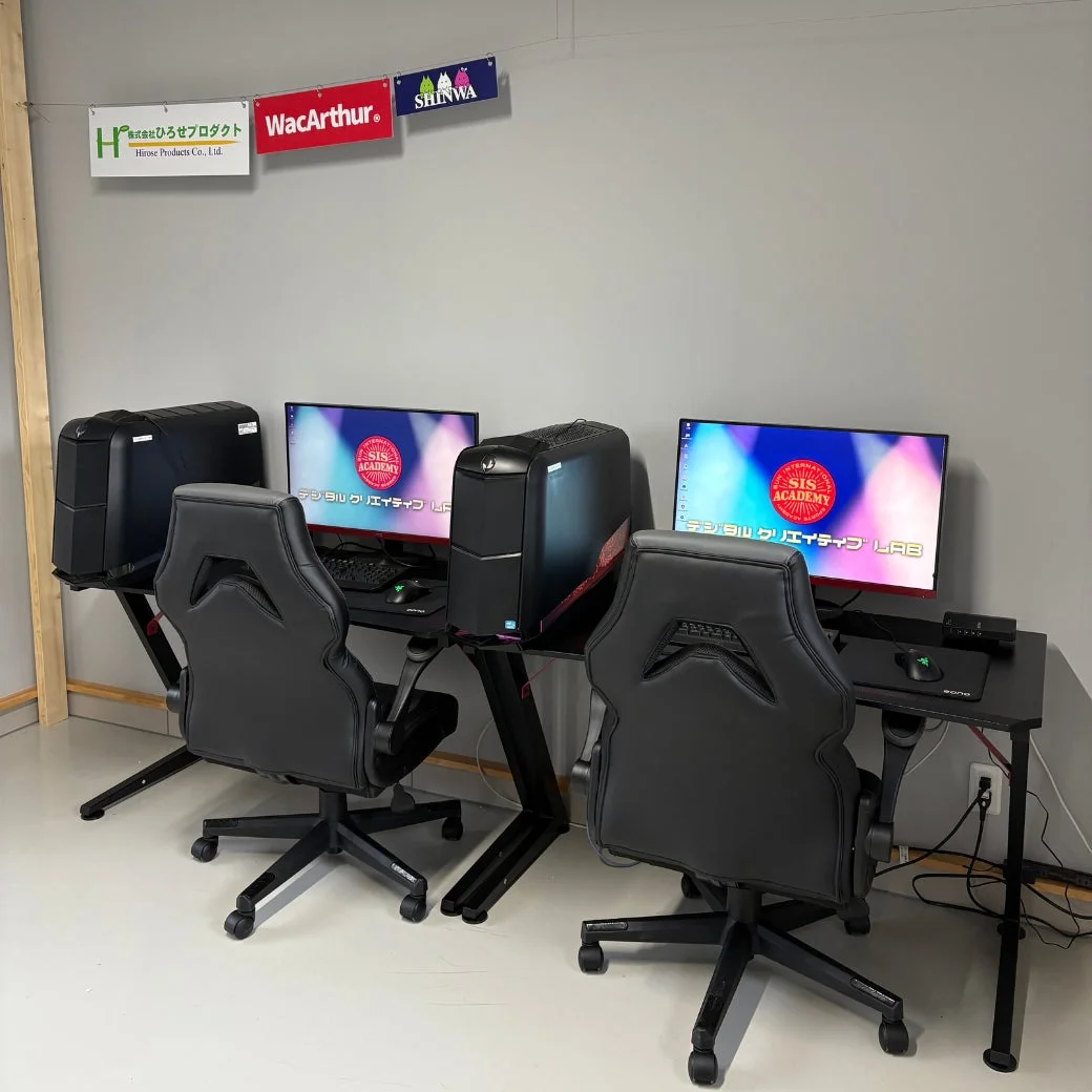 高性能PCや回線を整備した施設内部