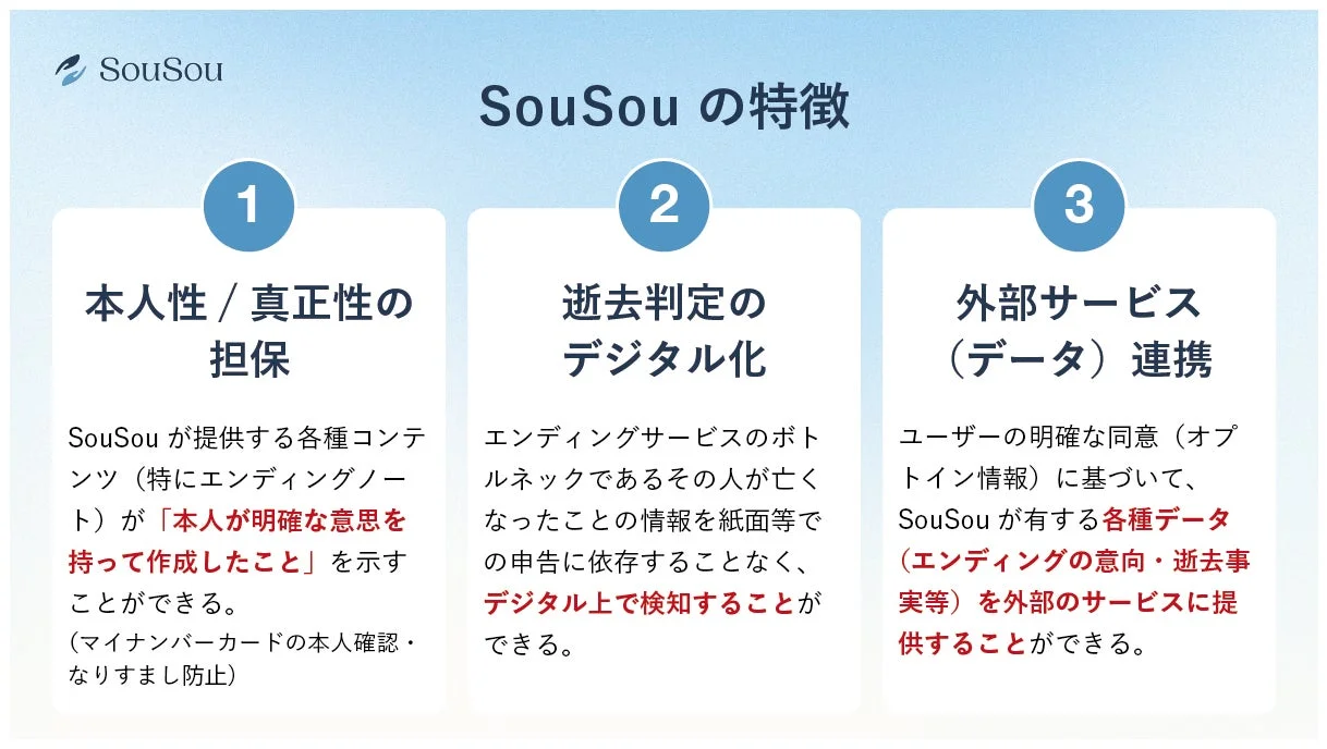 SouSouの特徴3点