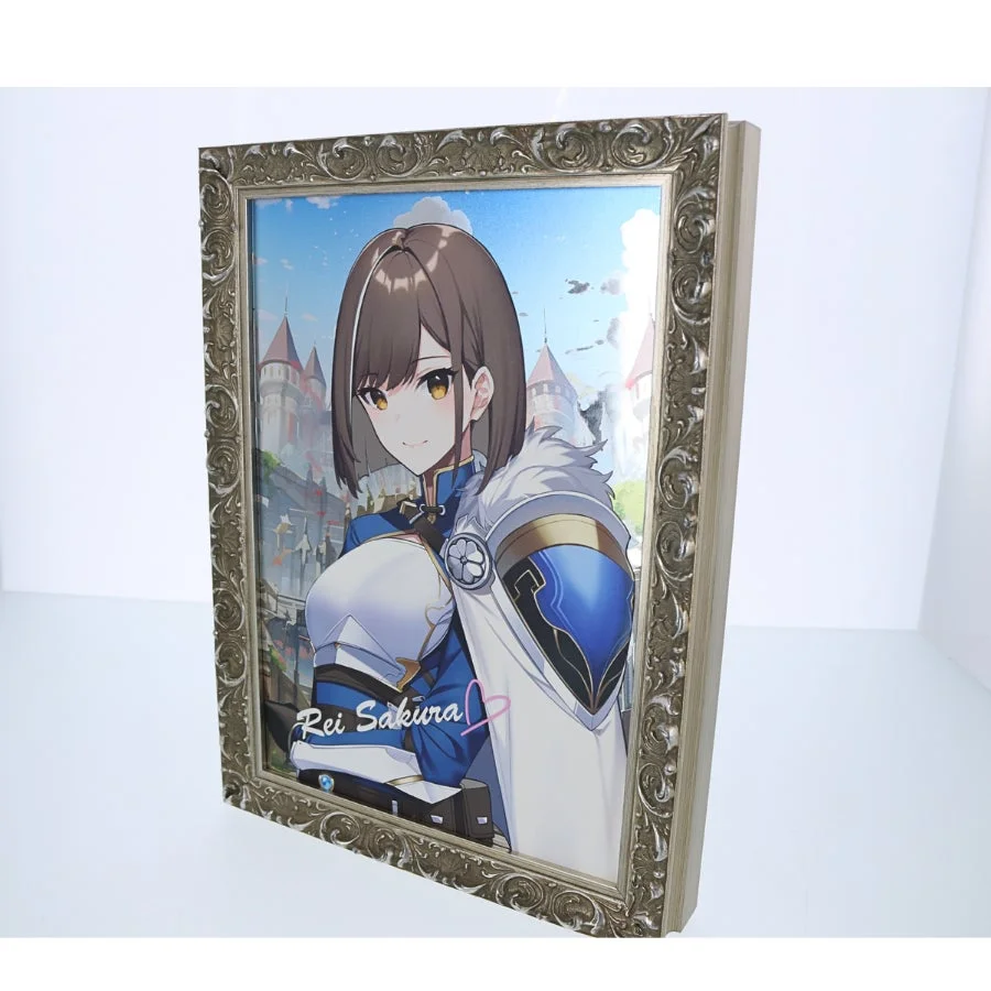 女性キャラクターと城