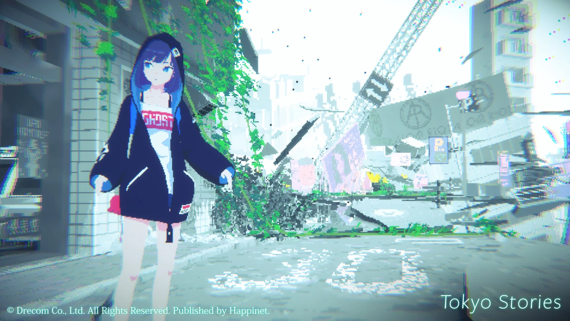 荒廃した街の少女