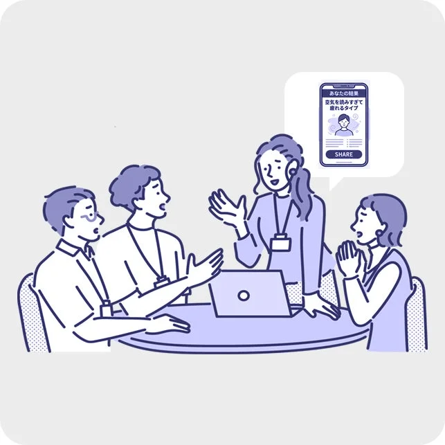 会話のネタになる診断結果の例