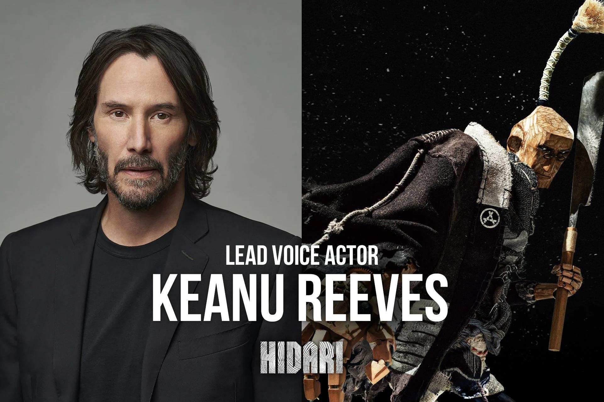 キアヌ・リーブス氏とHIDARIのパペット