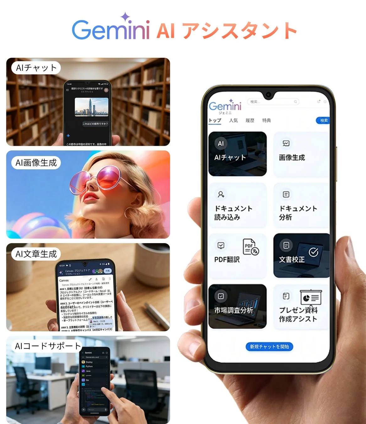 Gemini AIアシスタントの機能紹介