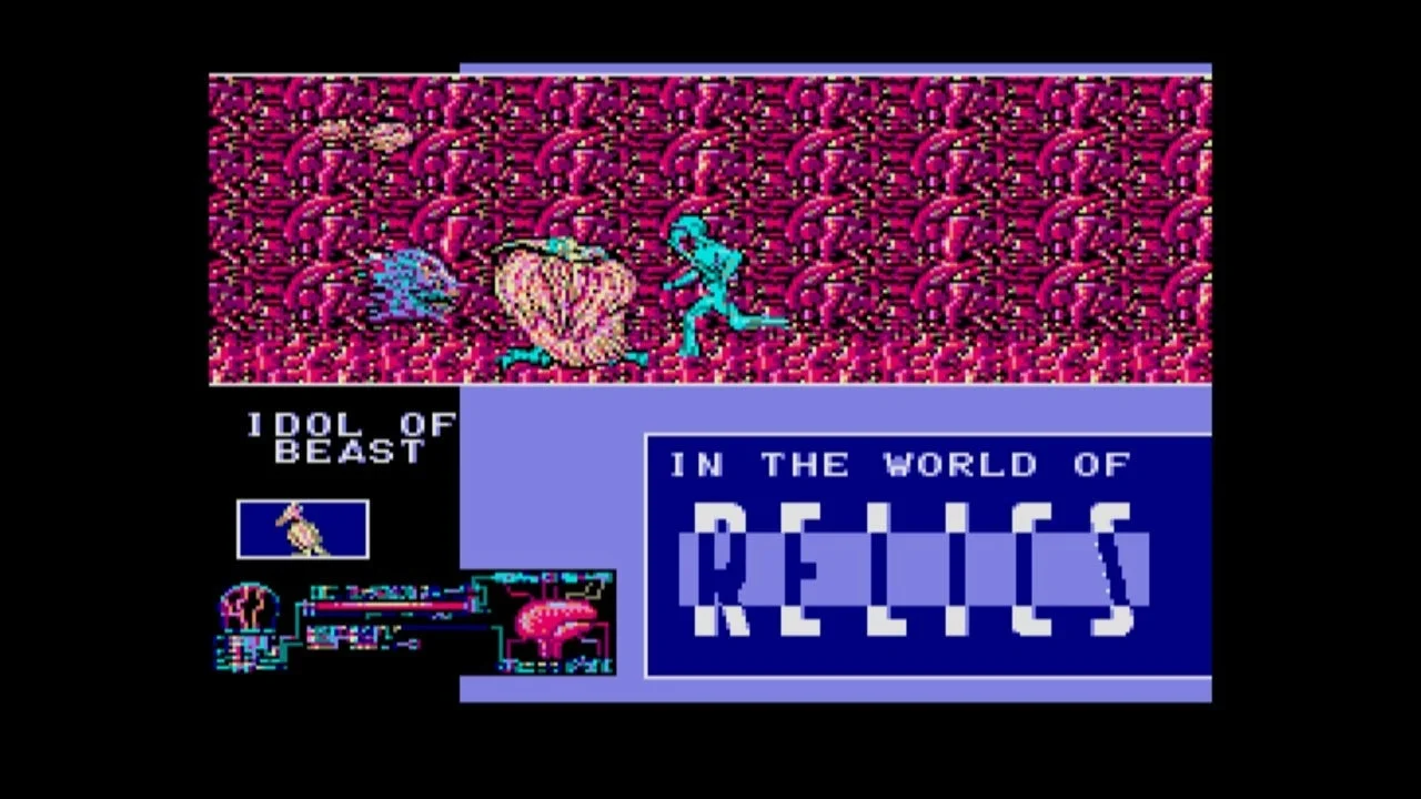 クリーチャーと異様な世界観のゲーム画面