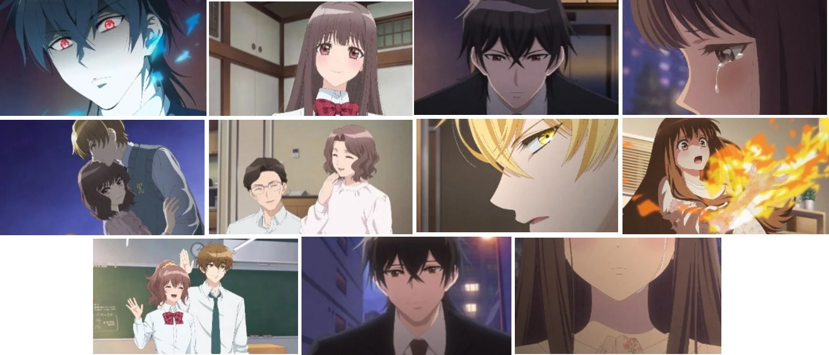 アニメの様々なシーン