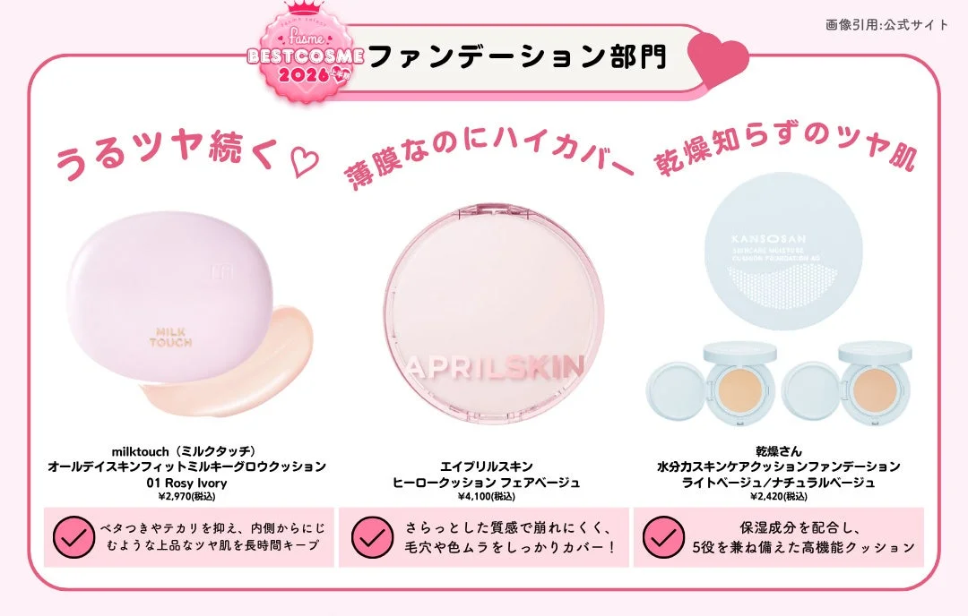 ファンデーション部門のベストコスメ