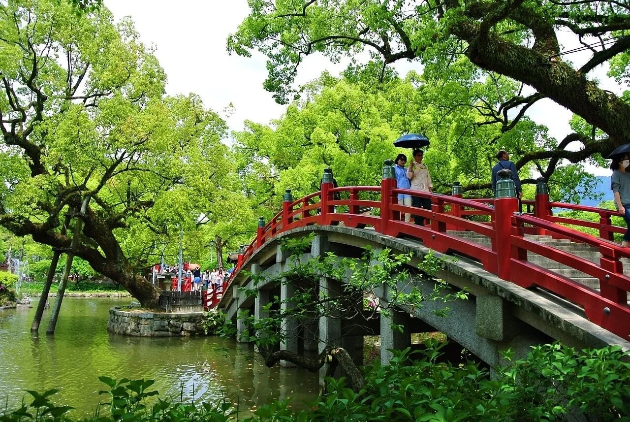 太宰府天満宮の赤い橋