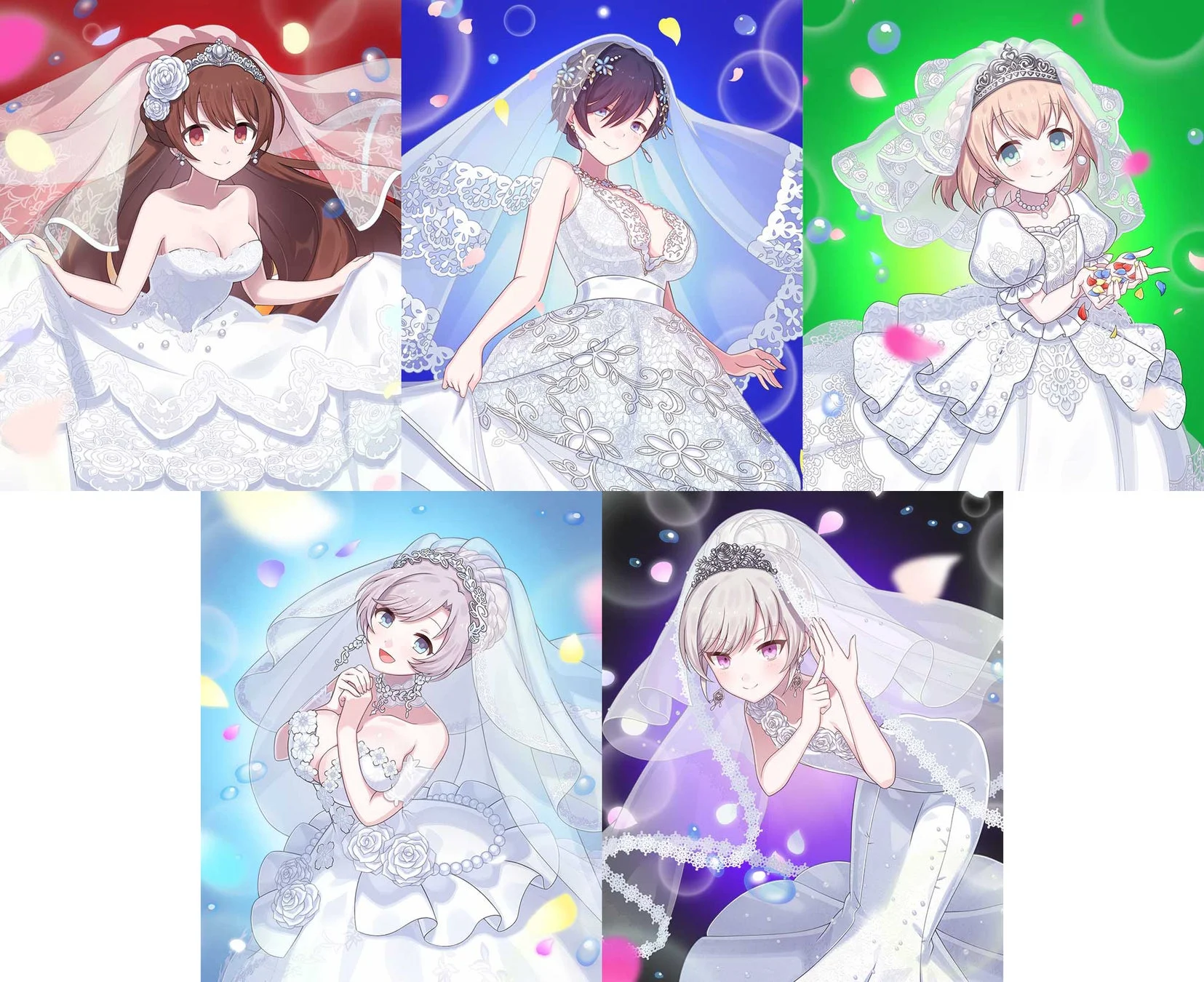 ウェディングドレス姿の乙女たち