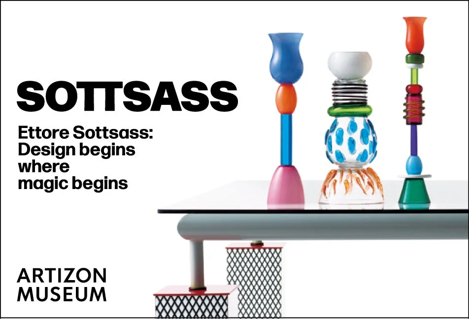「エットレ・ソットサス」展ステッカー