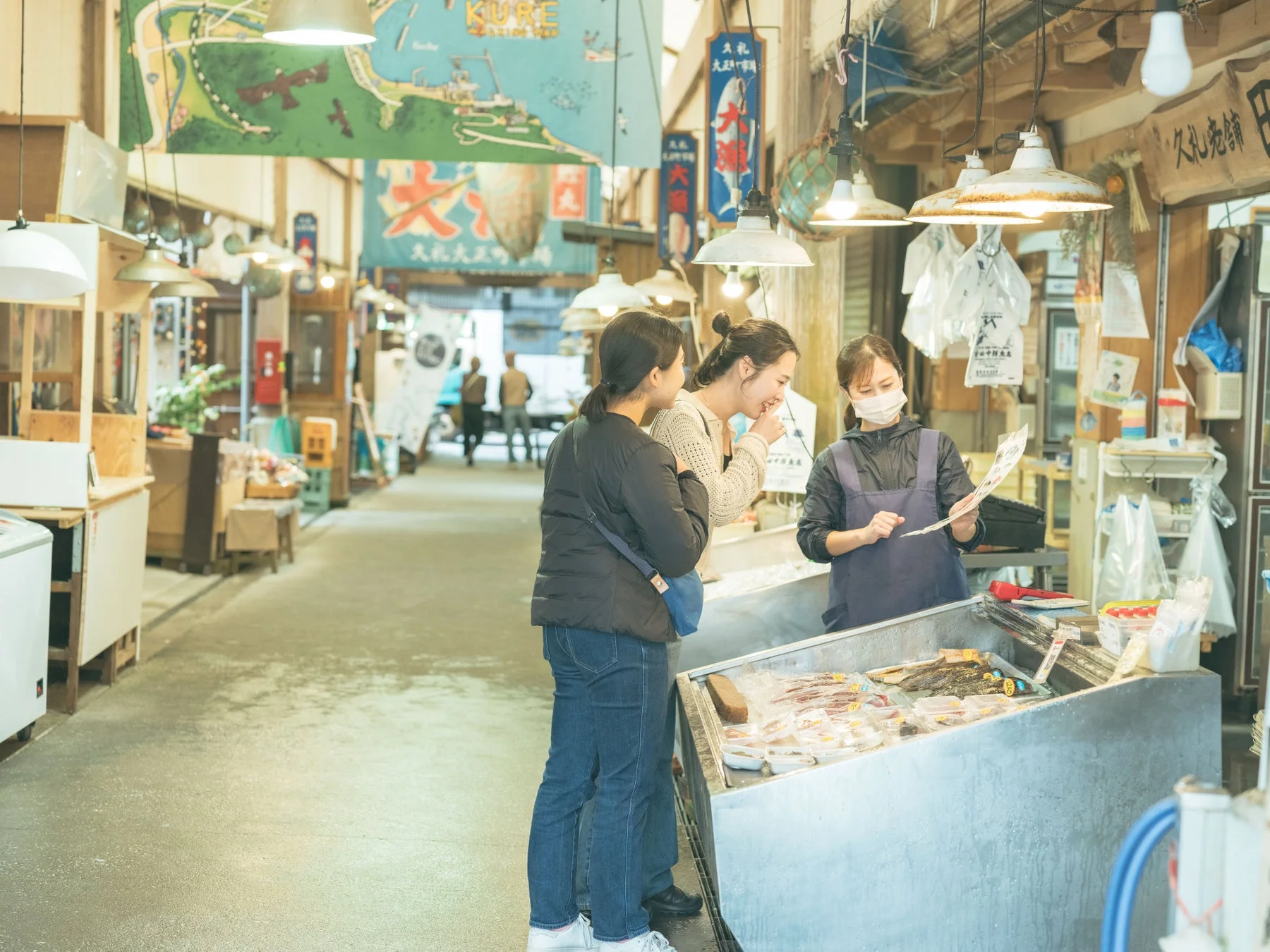 市場,商店街,魚市場,海鮮