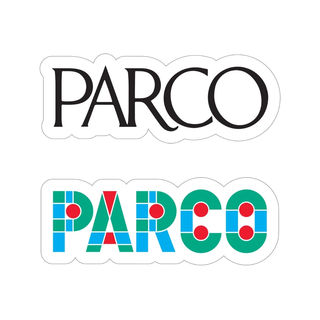 PARCOロゴのオリジナルステッカー