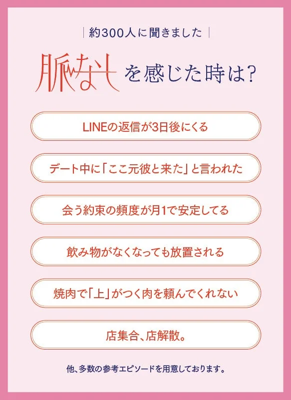 脈なしを感じた時は?