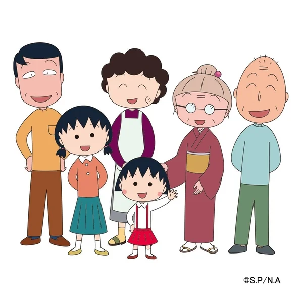 ちびまる子ちゃんの家族イラスト