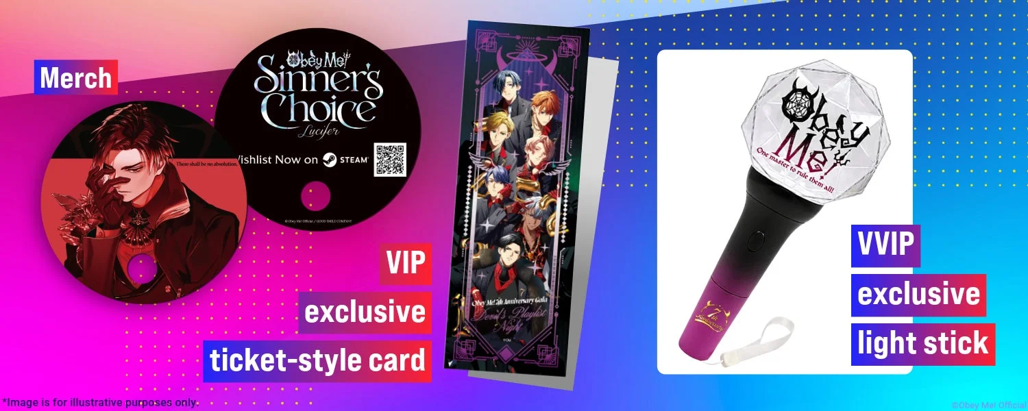 Obey Me! 7th Anniversary Gala Devil's Playlist Night VIP VVIP exclusive items