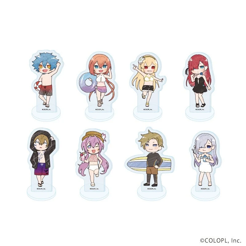 水着姿のGraffArtキャラクターのアクリルぷちスタンド