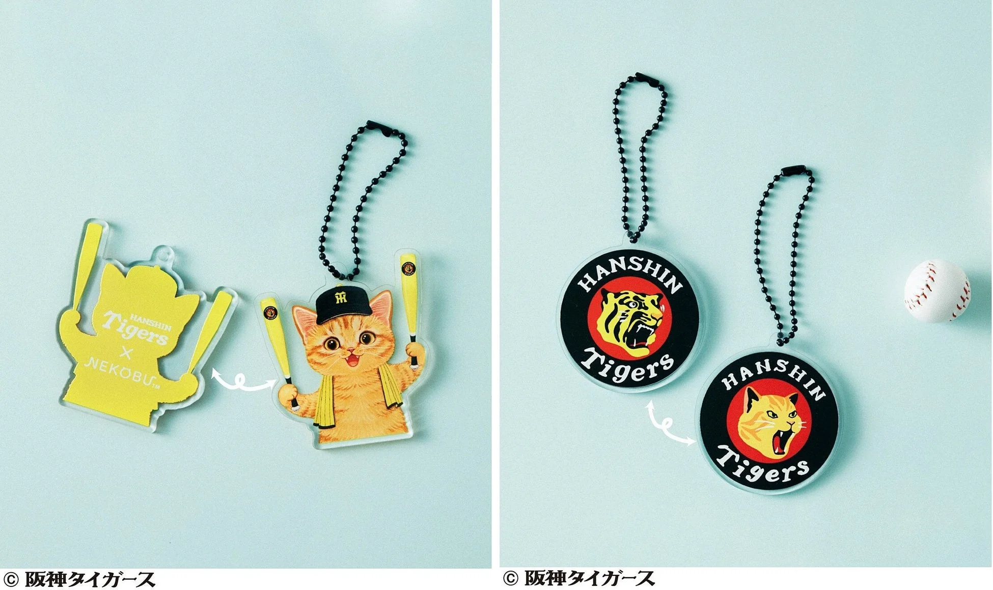 阪神タイガース×猫部 アクリルキーホルダー