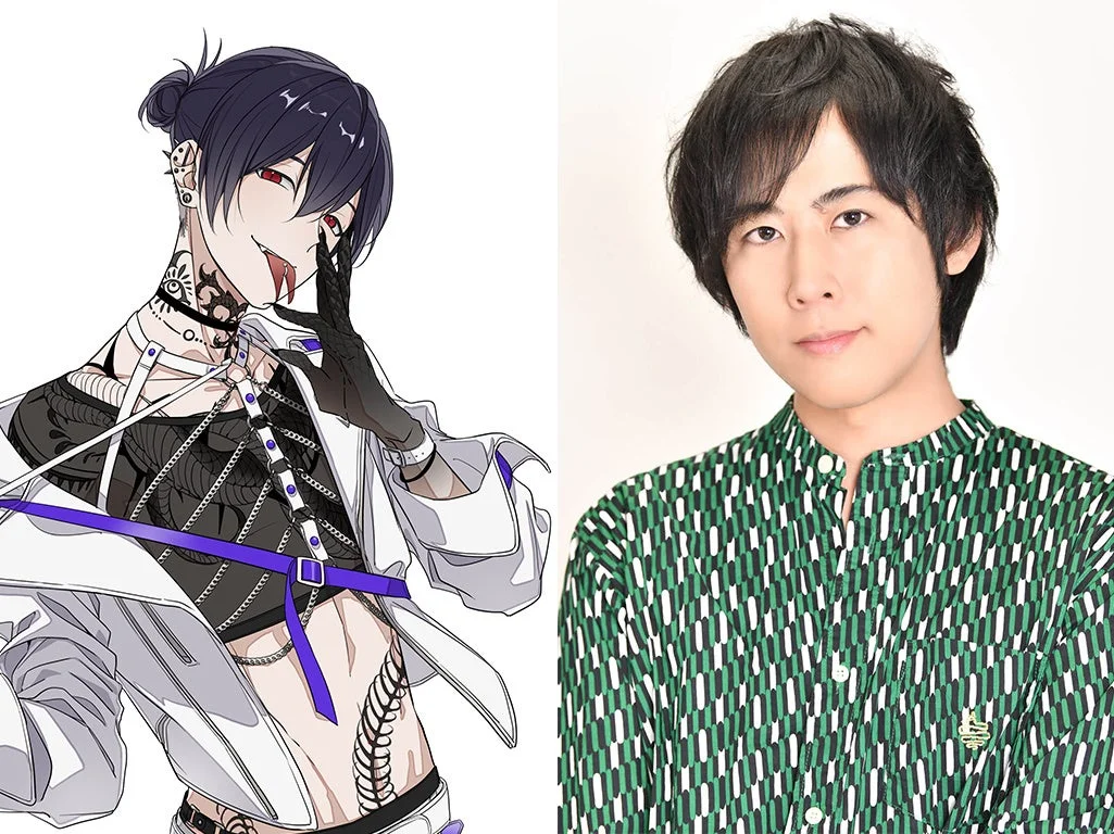 アニメ風の男性キャラクターと、実写の男性が並んで写っている画像