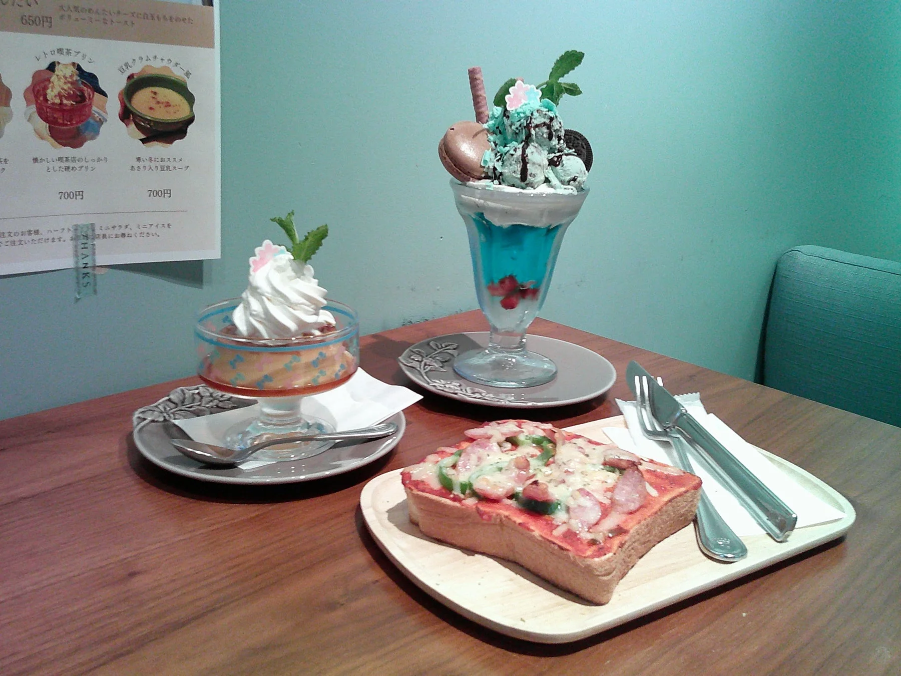 Leaf Cameraで撮影されたカフェメニュー