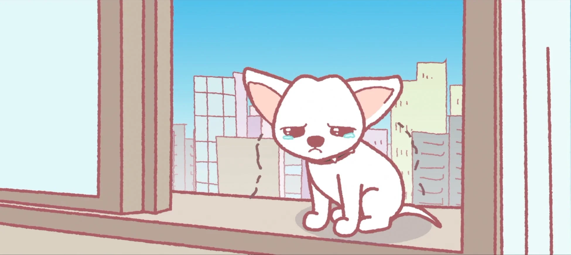 悲しそうな犬