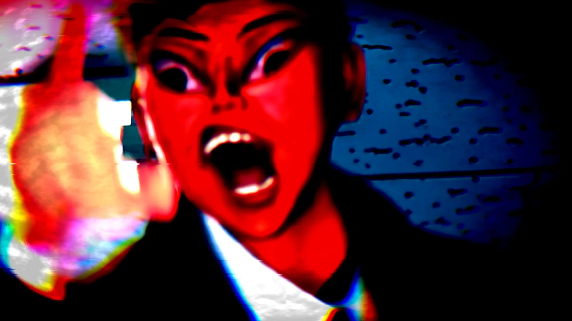 グリッチエフェクトの顔