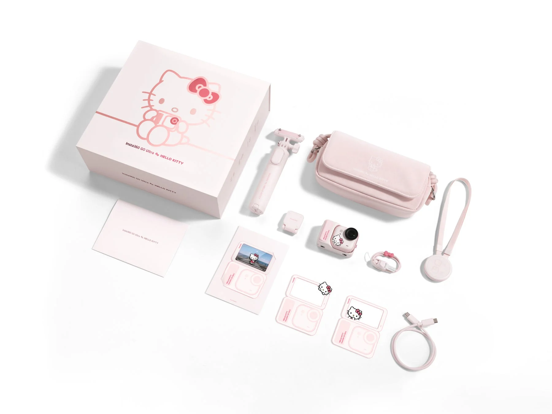 Hello KittyとInsta360 GO Ultraのコラボレーション製品一式
