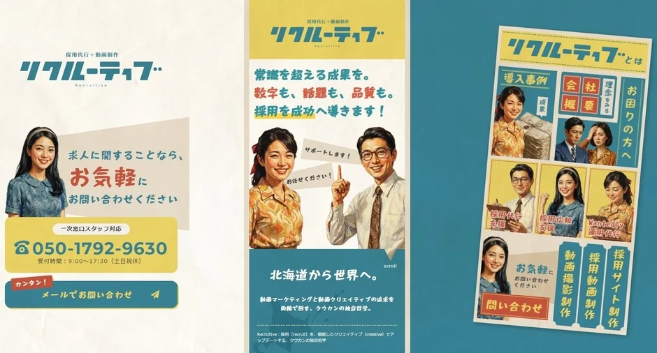 採用代行と動画制作のリクルーティブのサービス紹介