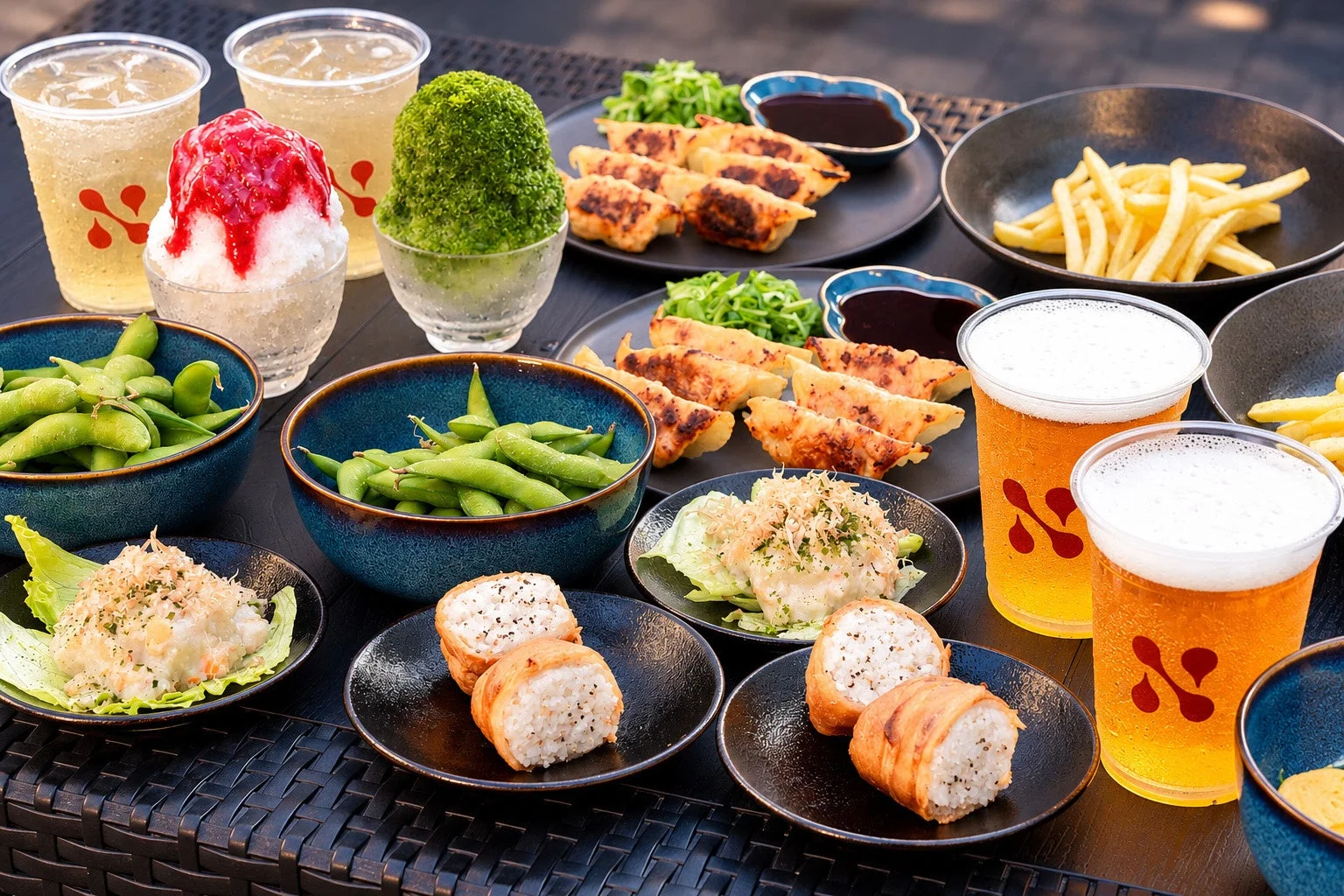 ビアガーデン料理の盛り合わせ