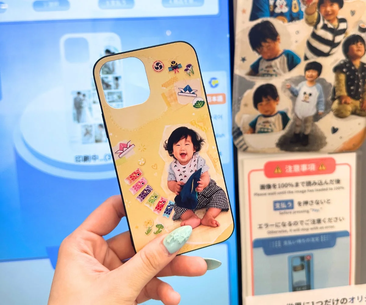 鯉のぼりと赤ちゃんのスマホケース