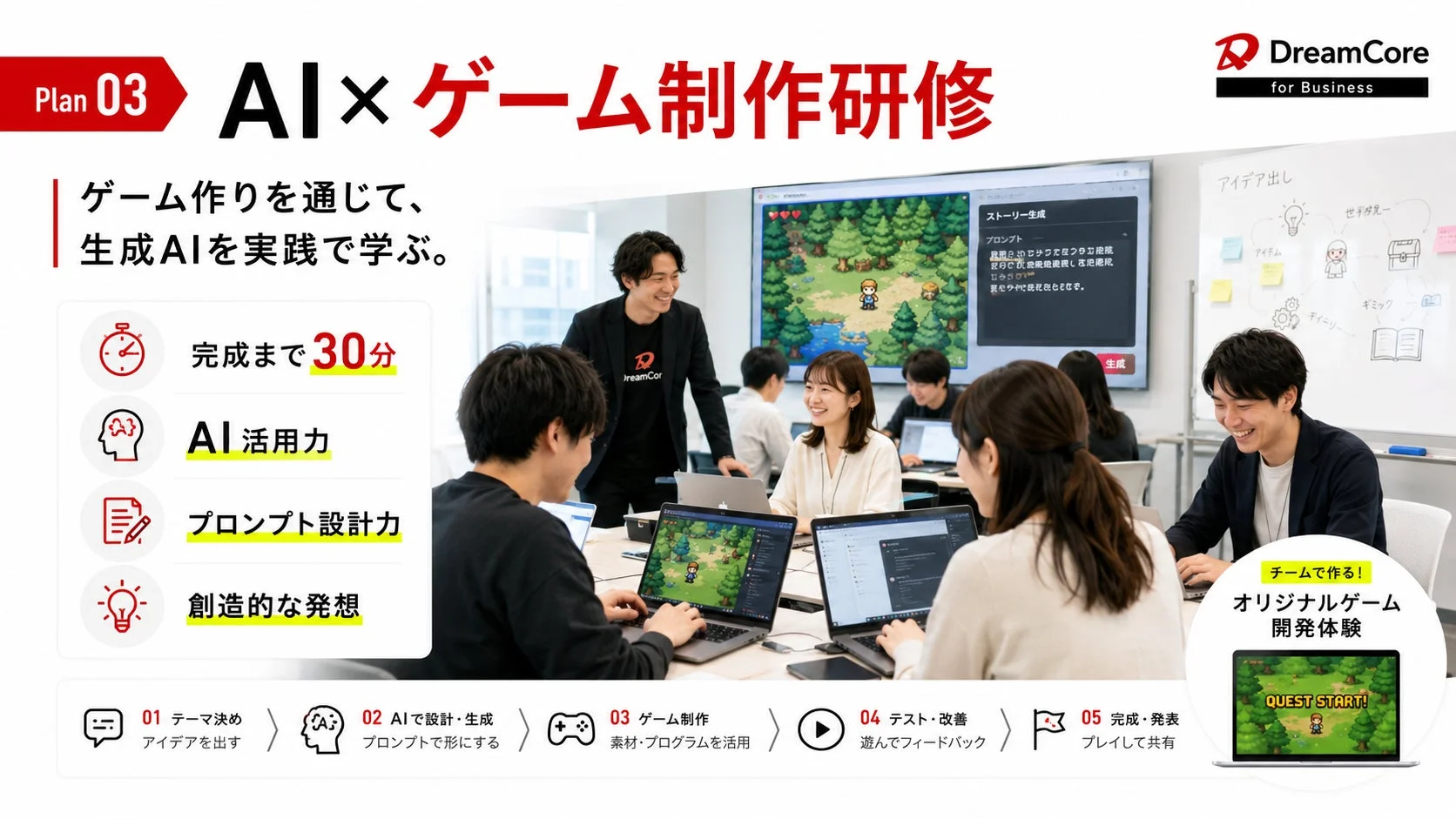 AI×ゲーム制作研修の様子