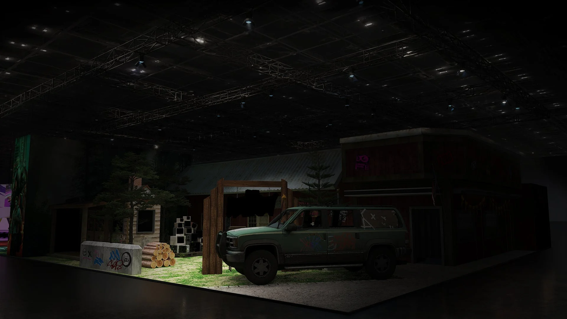 終末世界をテーマにした展示風景
