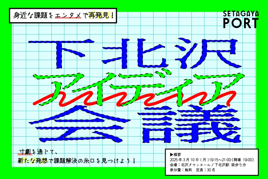 下北沢アイディア会議の告知ポスター