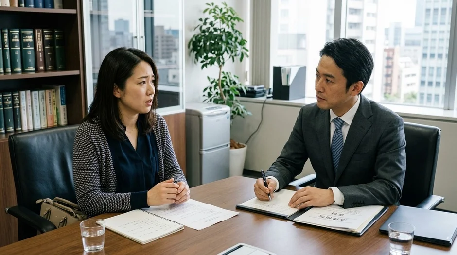 弁護士との相談風景