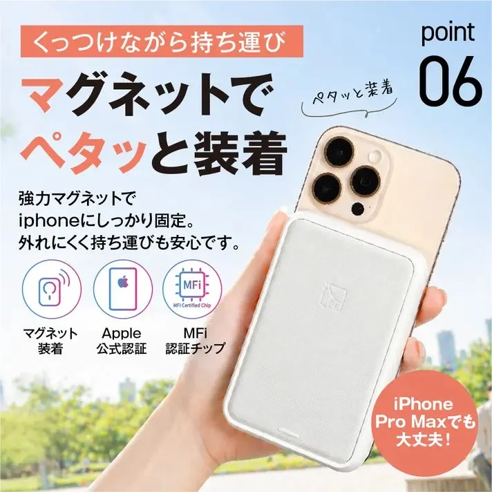 iPhoneにマグネットで装着