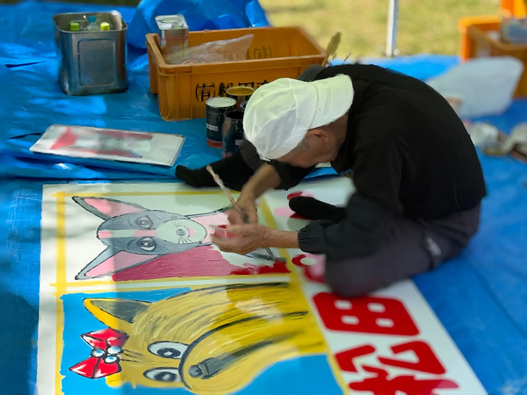 看板絵師によるライブペイント