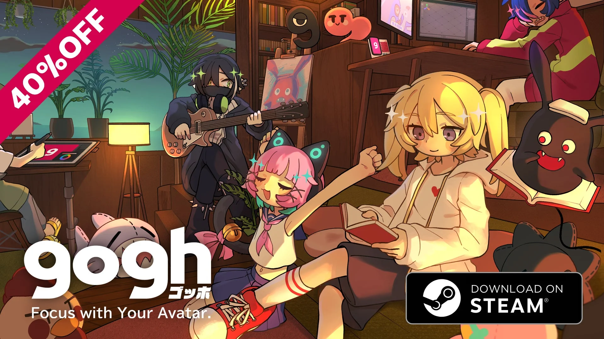 40% OFF gogh ゴッホ Focus with Your Avatar. DOWNLOAD ON STEAM