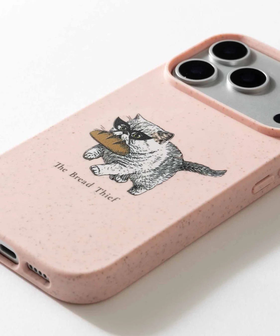パンをくわえた猫のスマホケース