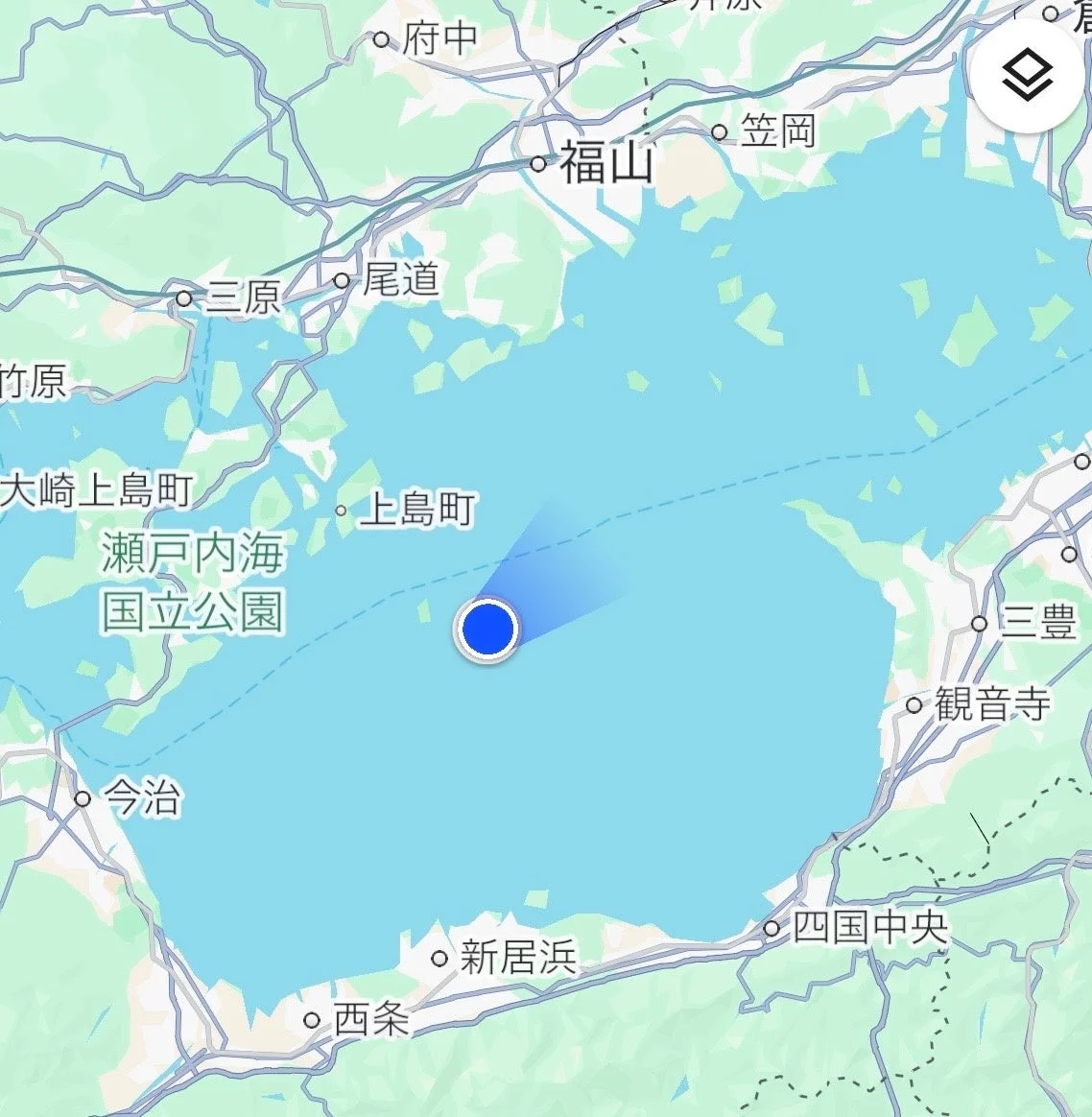 瀬戸内海とその周辺地域を示す地図