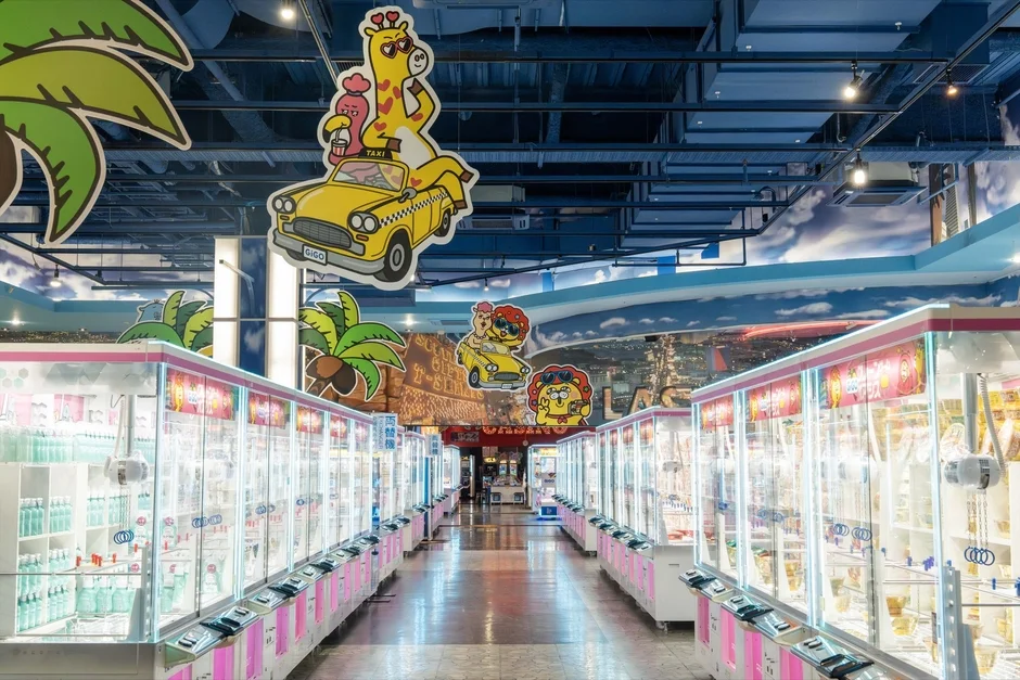 GiGOクレーンゲームオアシスの内装とキャラクター