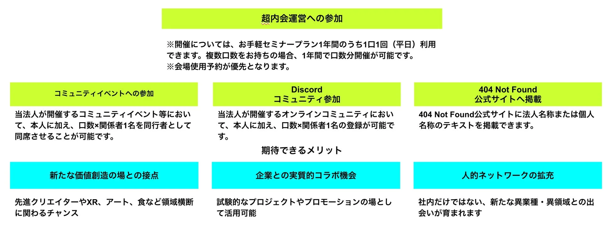 超内会会員のメリット