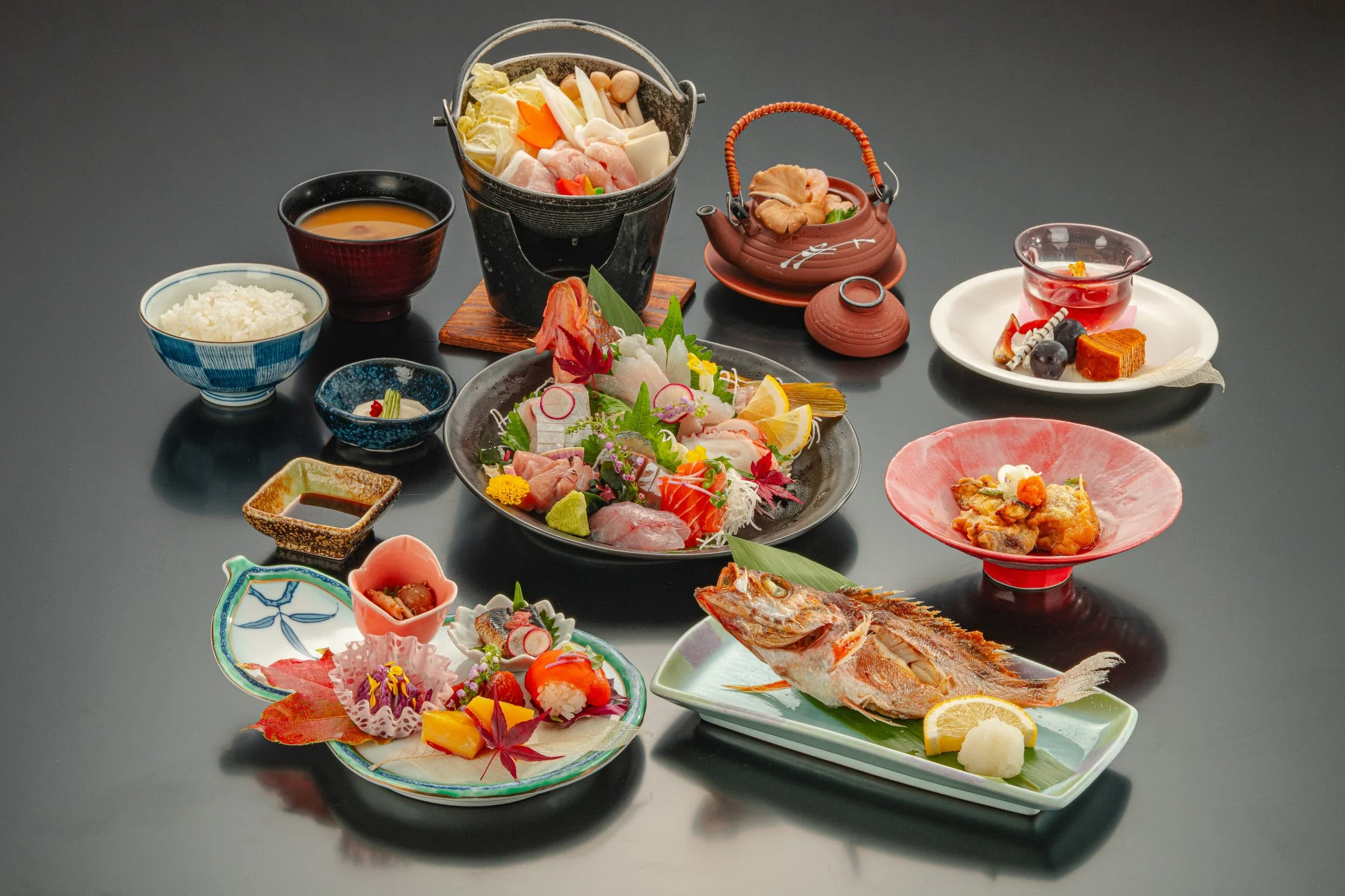 ホテル光鱗の会席料理