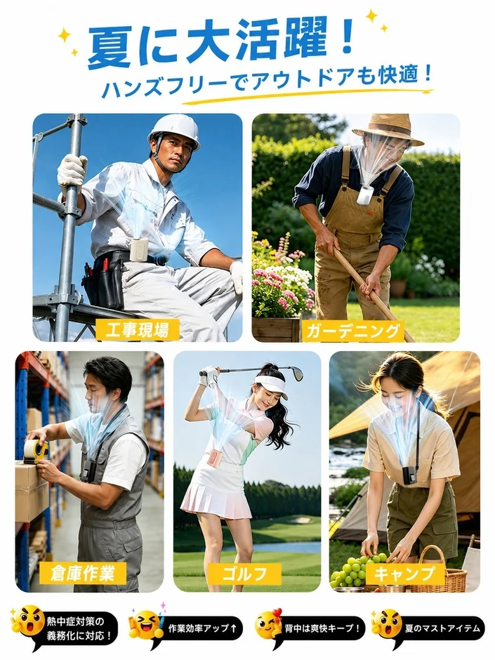 ハンズフリーファン利用シーン
