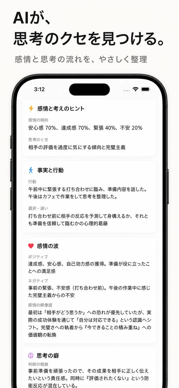 AIが思考のクセを見つける